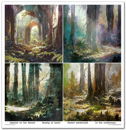 ITD: 12x12 inches paper pack MYSTERIOUS FOREST