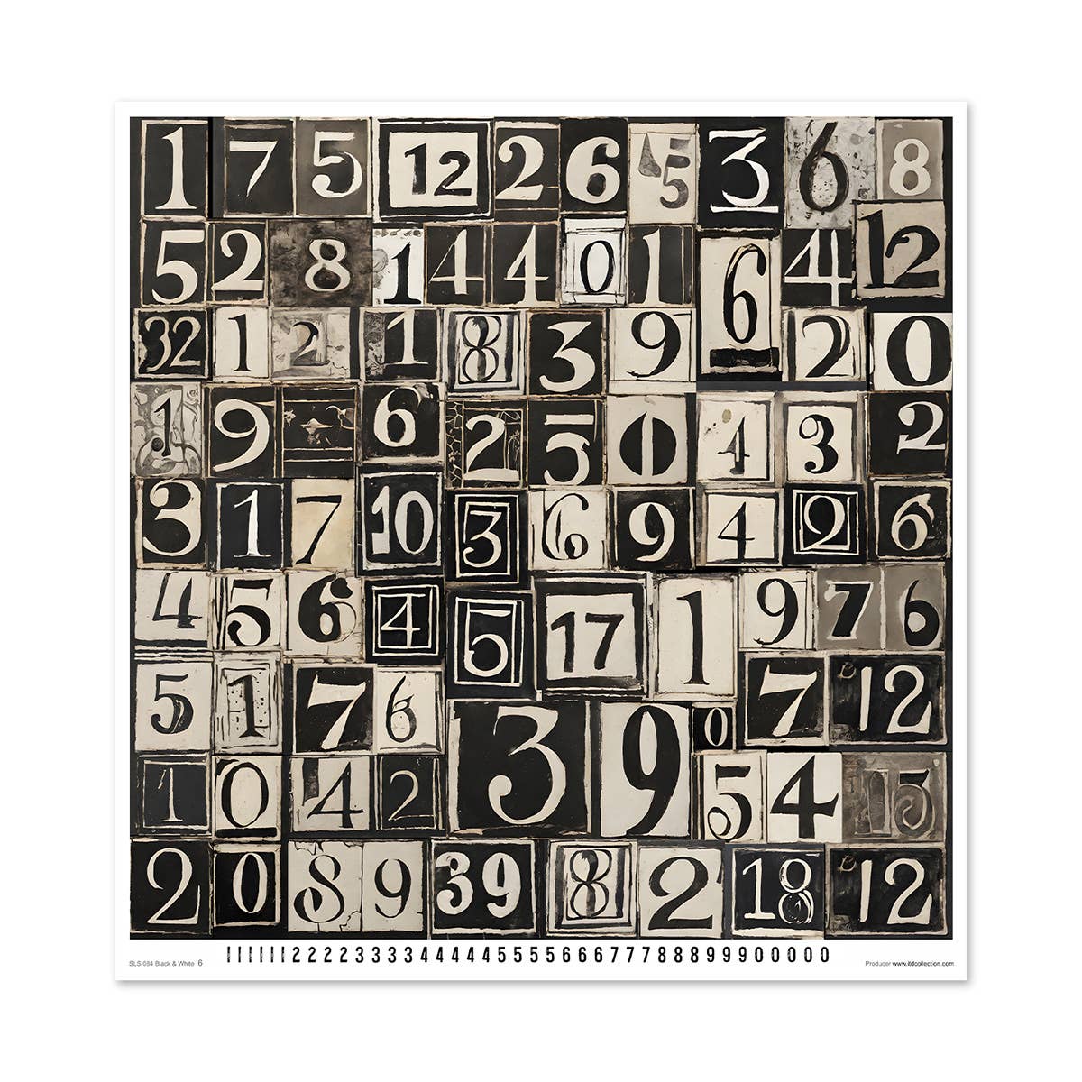 ITD: 12x12 inches paper pack BLACK AND WHITE