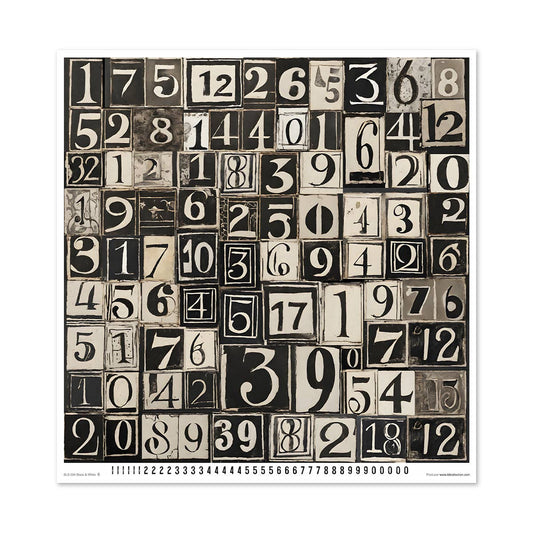 ITD: 12x12 inches paper pack BLACK AND WHITE