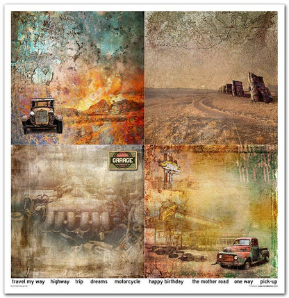 ITD: 12x12 inches paper pack LEGENDARY ROUTE 66