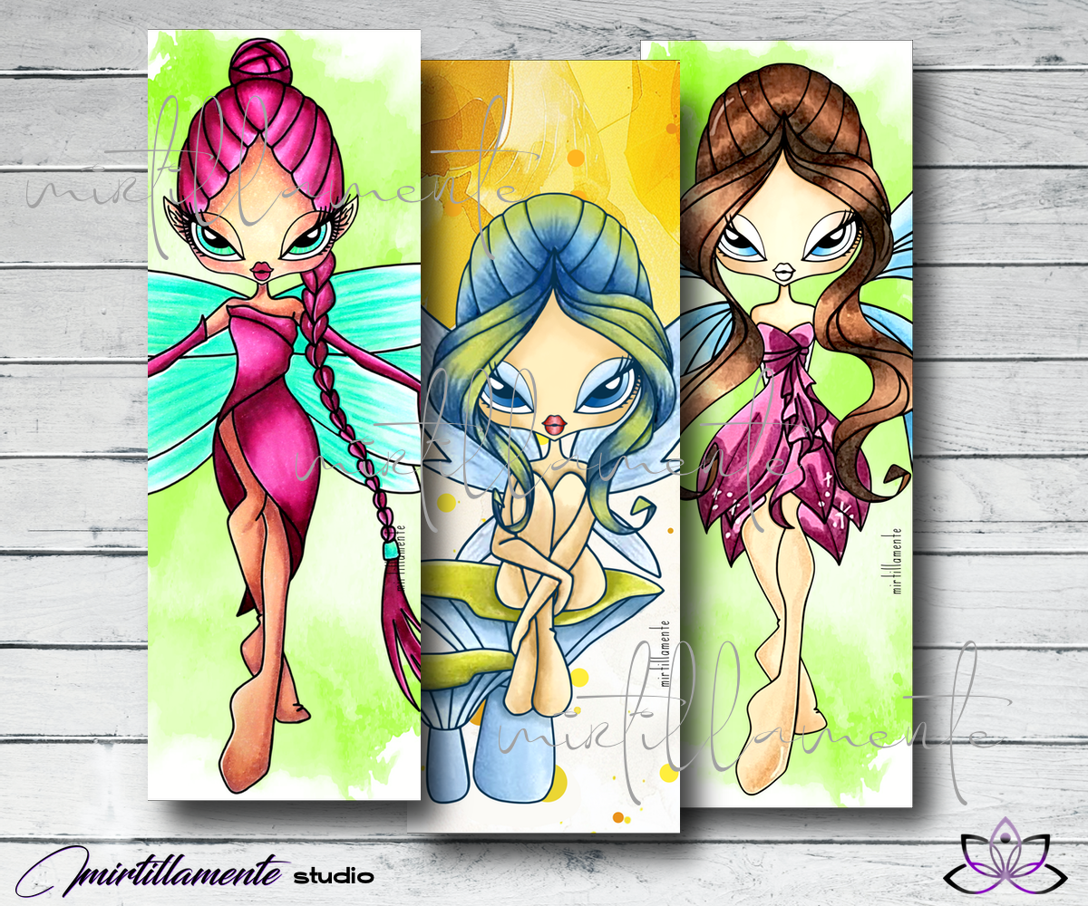 Bookmark segnalibro: FAIRYLAND MIX no.2 - 3x pcs