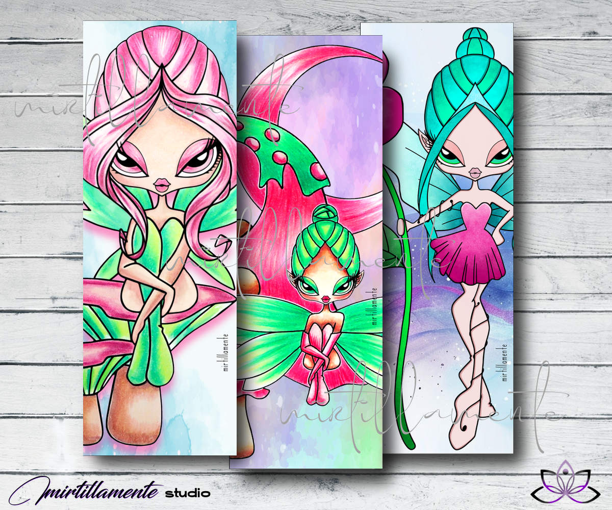 Bookmark segnalibro: FAIRYLAND MIX - 3x pcs