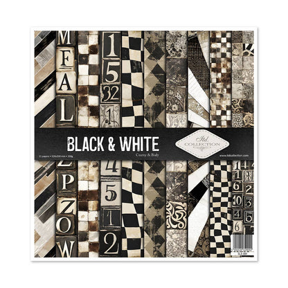 ITD: 12x12 inches paper pack BLACK AND WHITE
