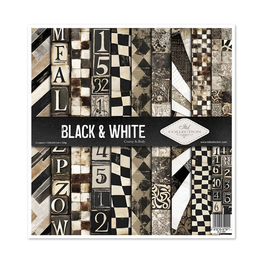ITD: 12x12 inches paper pack BLACK AND WHITE