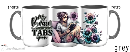 Tazza in ceramica 425 ml (mod. Grey) - MY BRAIN