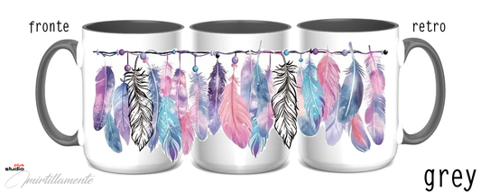 Tazza in ceramica 425 ml (mod. Grey) - BOHO