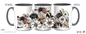 Tazza in ceramica 425 ml (mod. Grey) - FLOWERS
