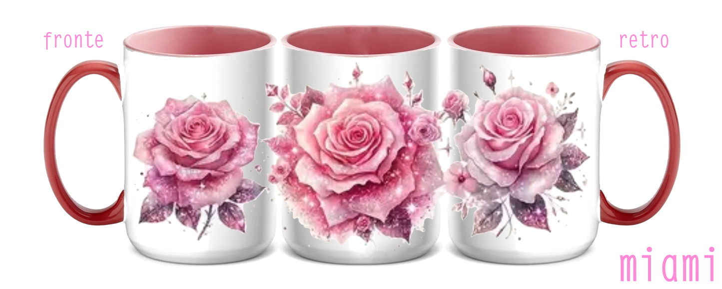 Tazza in ceramica 425 ml (mod. Miami) - ROSES no.1