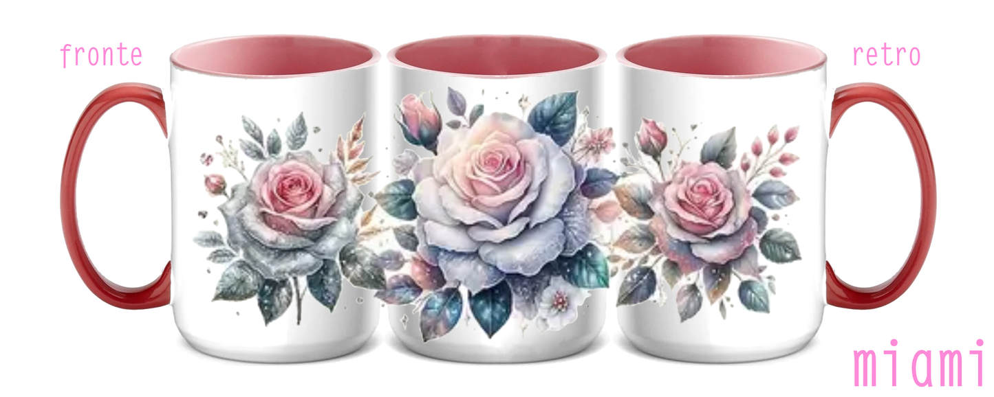 Tazza in ceramica 425 ml (mod. Miami) - ROSES no.2