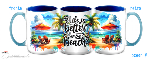 Tazza in ceramica 425 ml (mod. Ocean) - BEACH