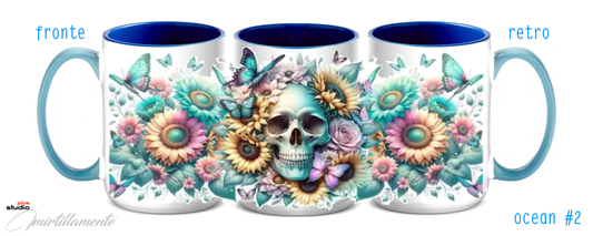Tazza in ceramica 425 ml (mod. Ocean) - SKULL