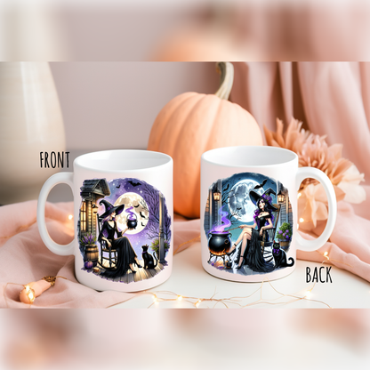Tazza mug Witch Porch Cauldron Cat