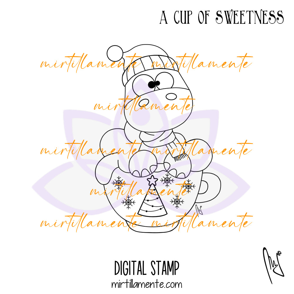 Crazy Paws: A CUP OF SWEETNESS - digital stamp