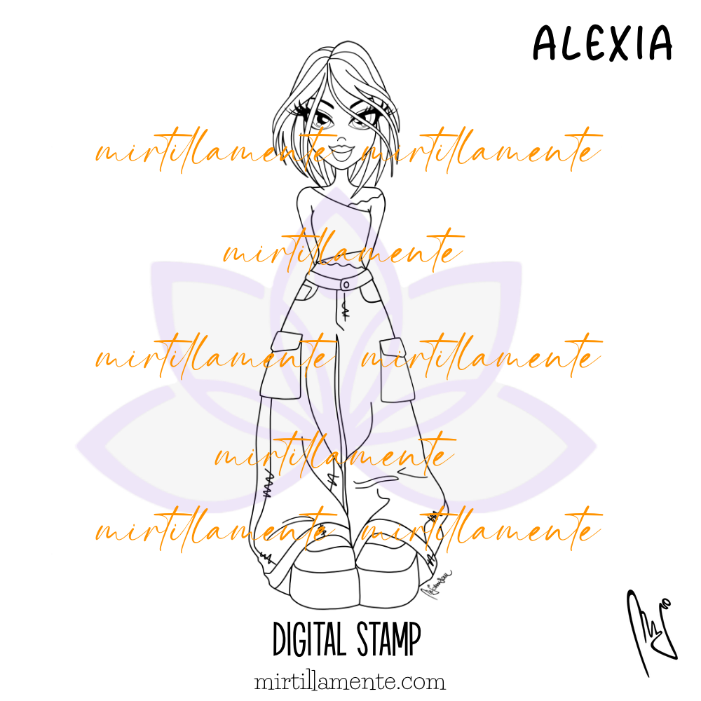 Le Pine: ALEXIA - digital stamp