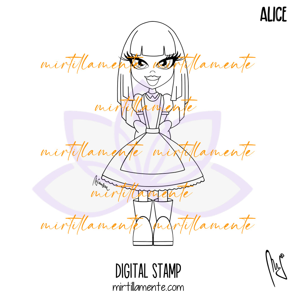 Le Pine: ALICE - digital stamp