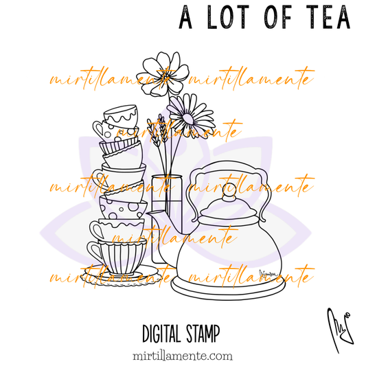 Eat & Drink: A LOT OF TEA - digital stamp