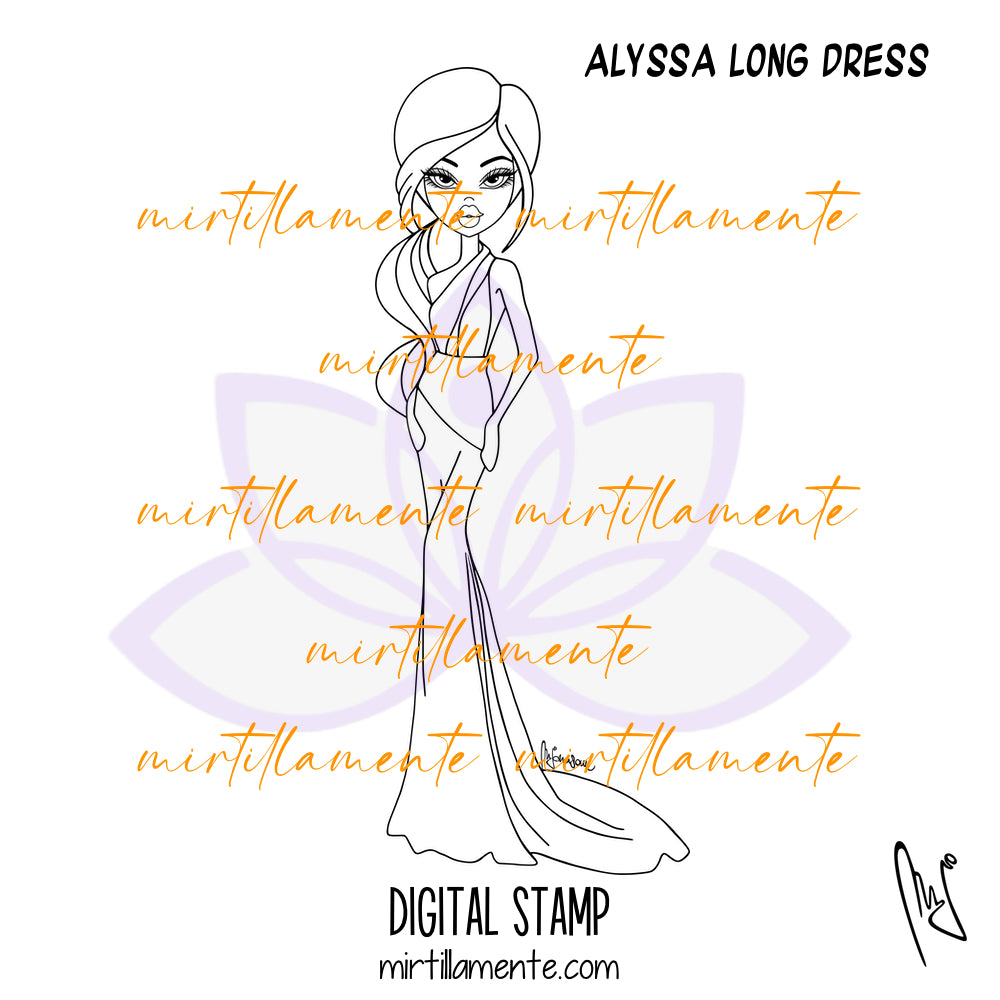 Le Olivie: ALYSSA LONG DRESS - digital stamp