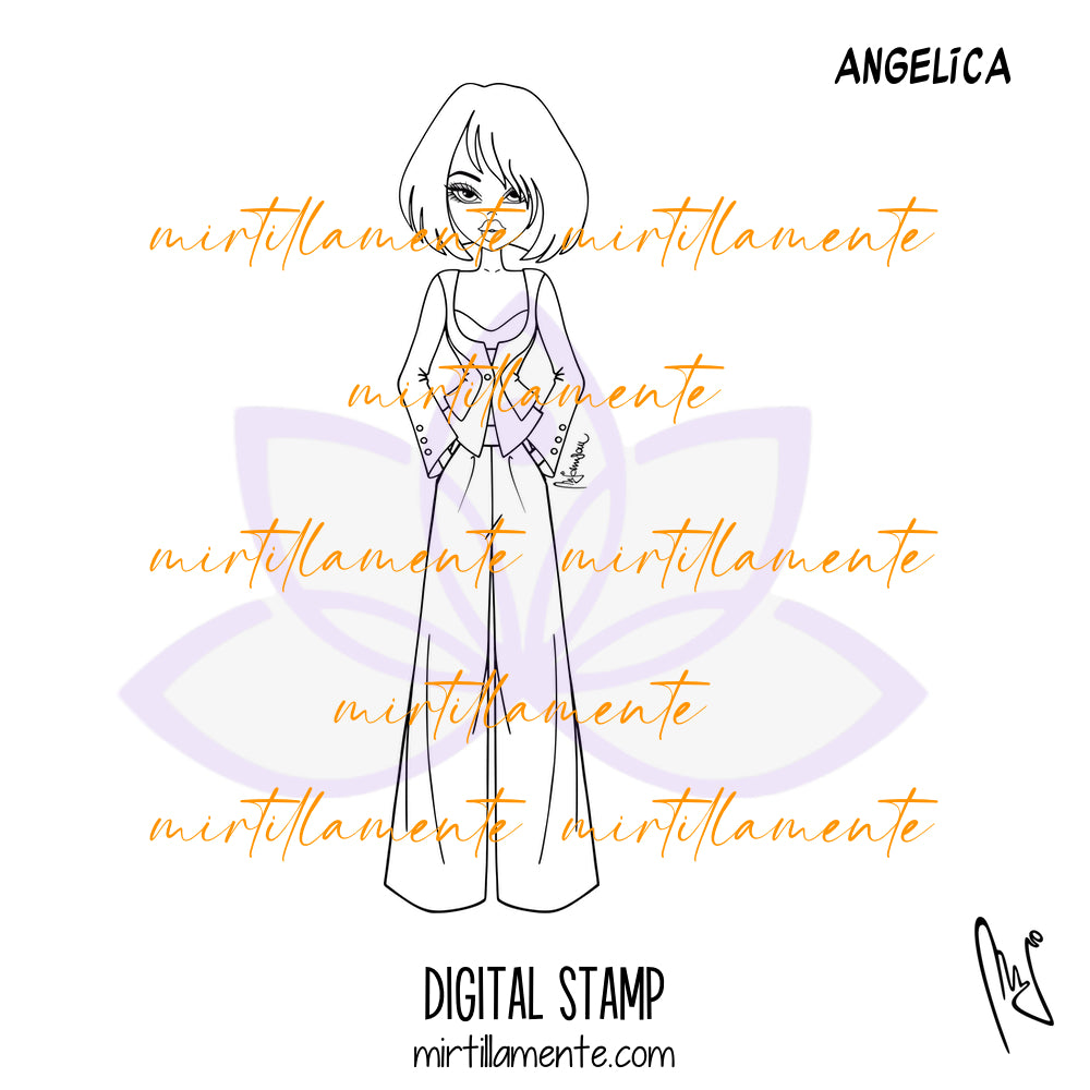 Le Olivie: ANGELICA - digital stamp