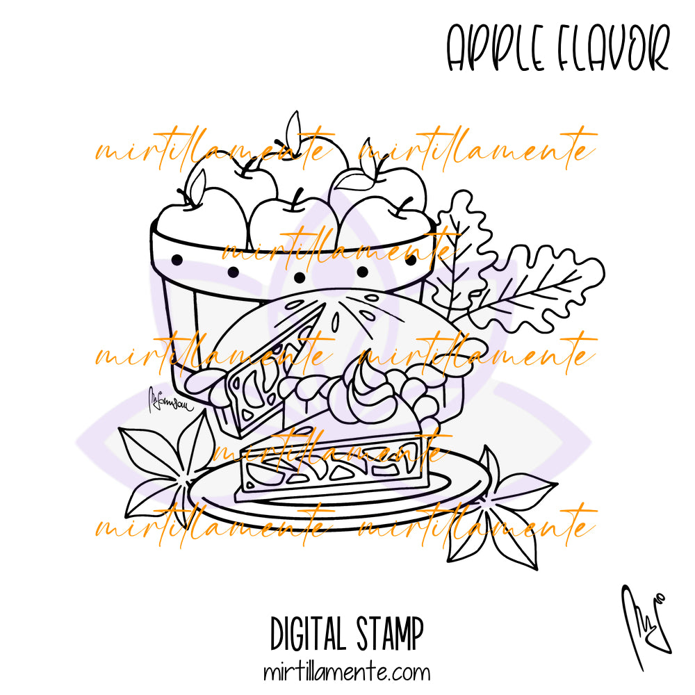 Eat & Drink: APPLE FLAVOR - digital stamp