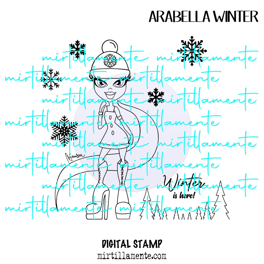 Le Pine: ARABELLA WINTER - digital stamp