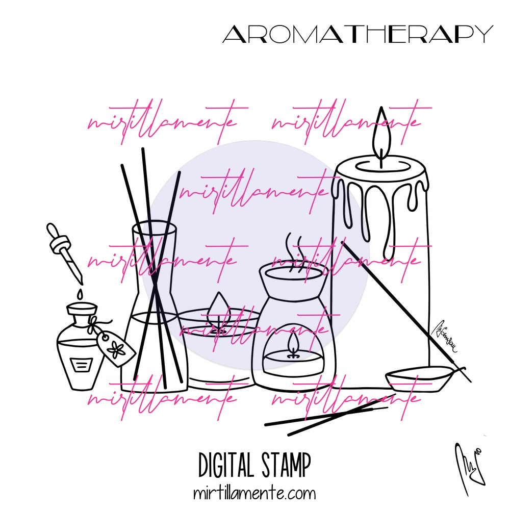 Zen: AROMATHERAPY - digital stamp