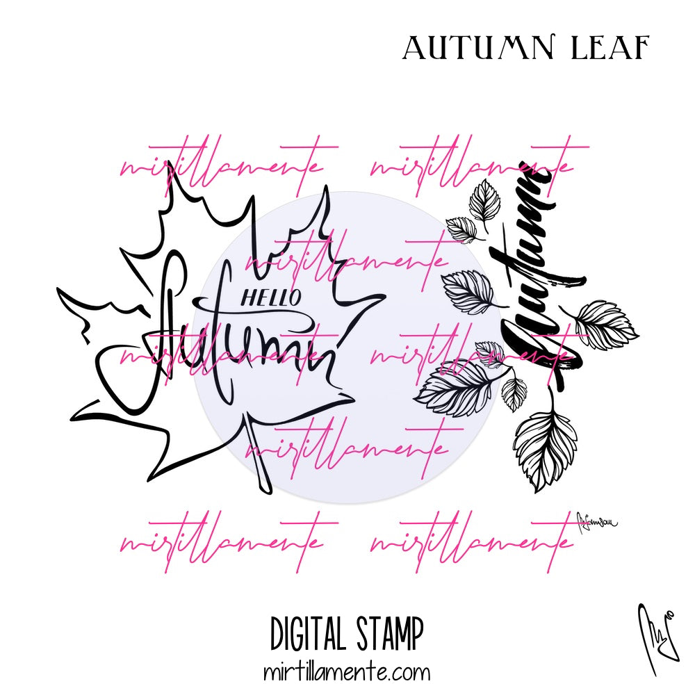 Nature: AUTUMN LEAVES - digital stamp