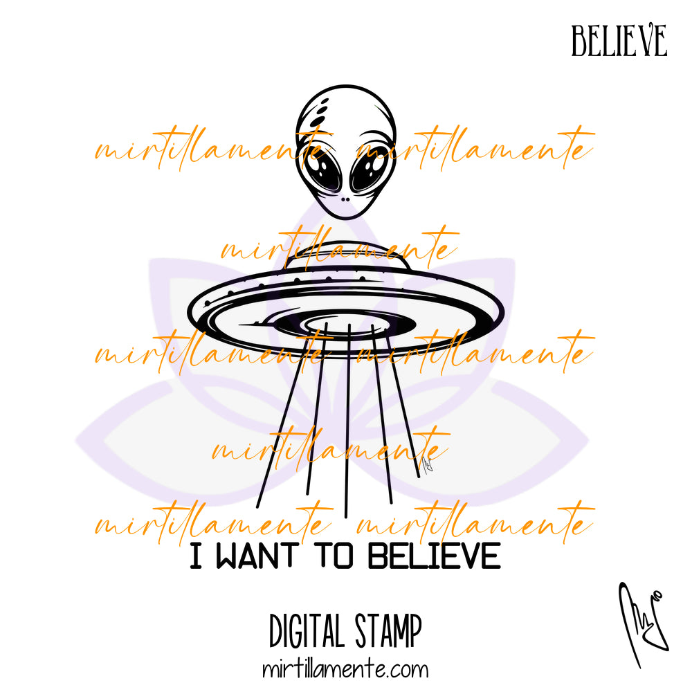 Svario: BELIEVE - digital stamp