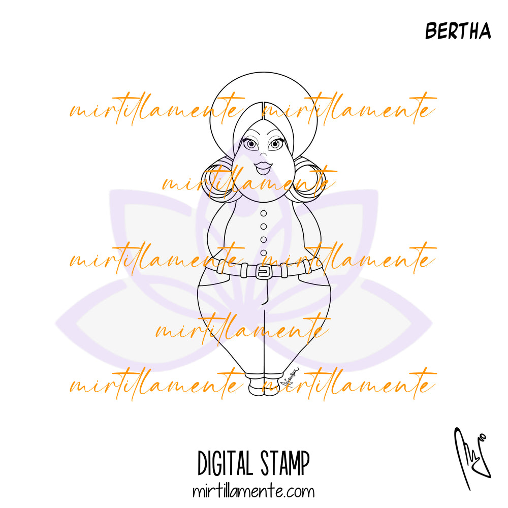 Le Gine: BERTHA - digital stamp