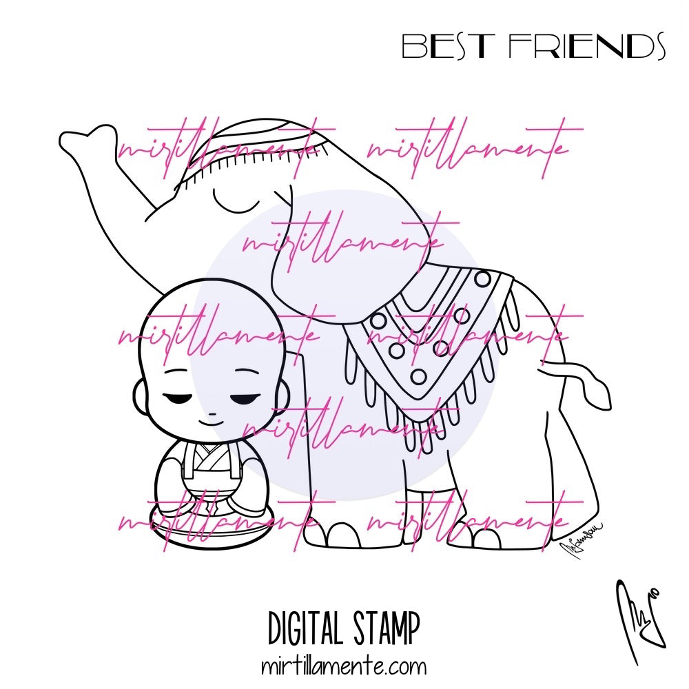 Zen: BEST FRIENDS - digital stamp