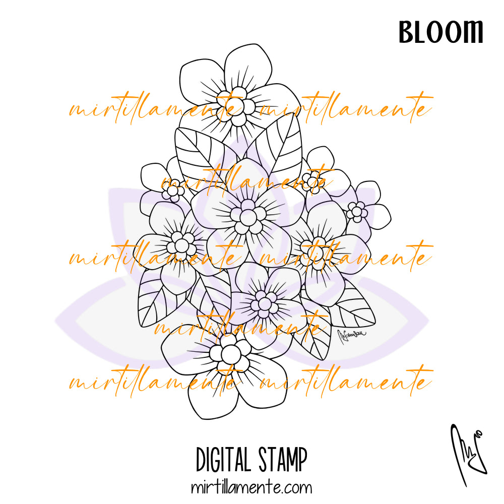 Nature: BLOOM - digital stamp