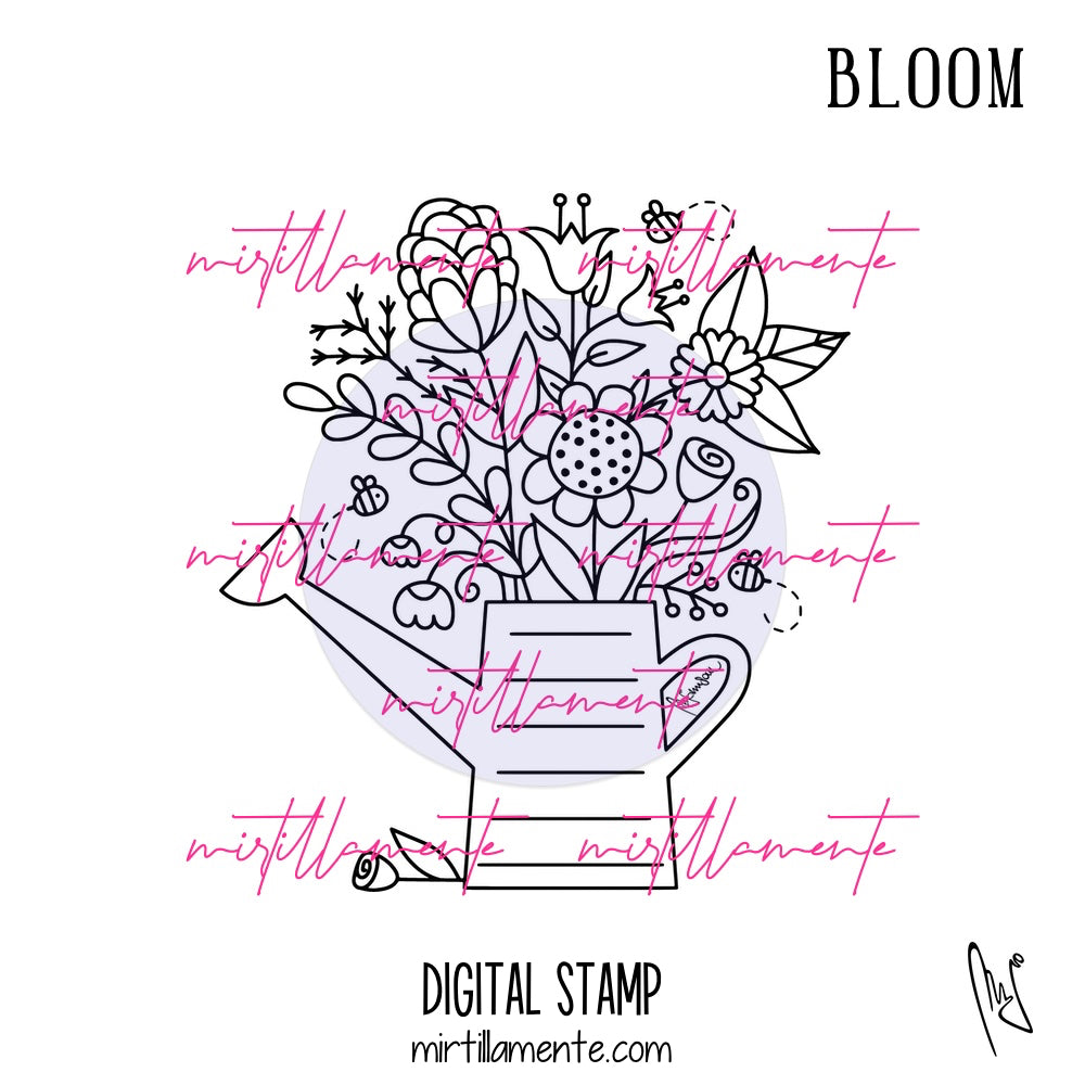 Nature: BLOOMING - digital stamp