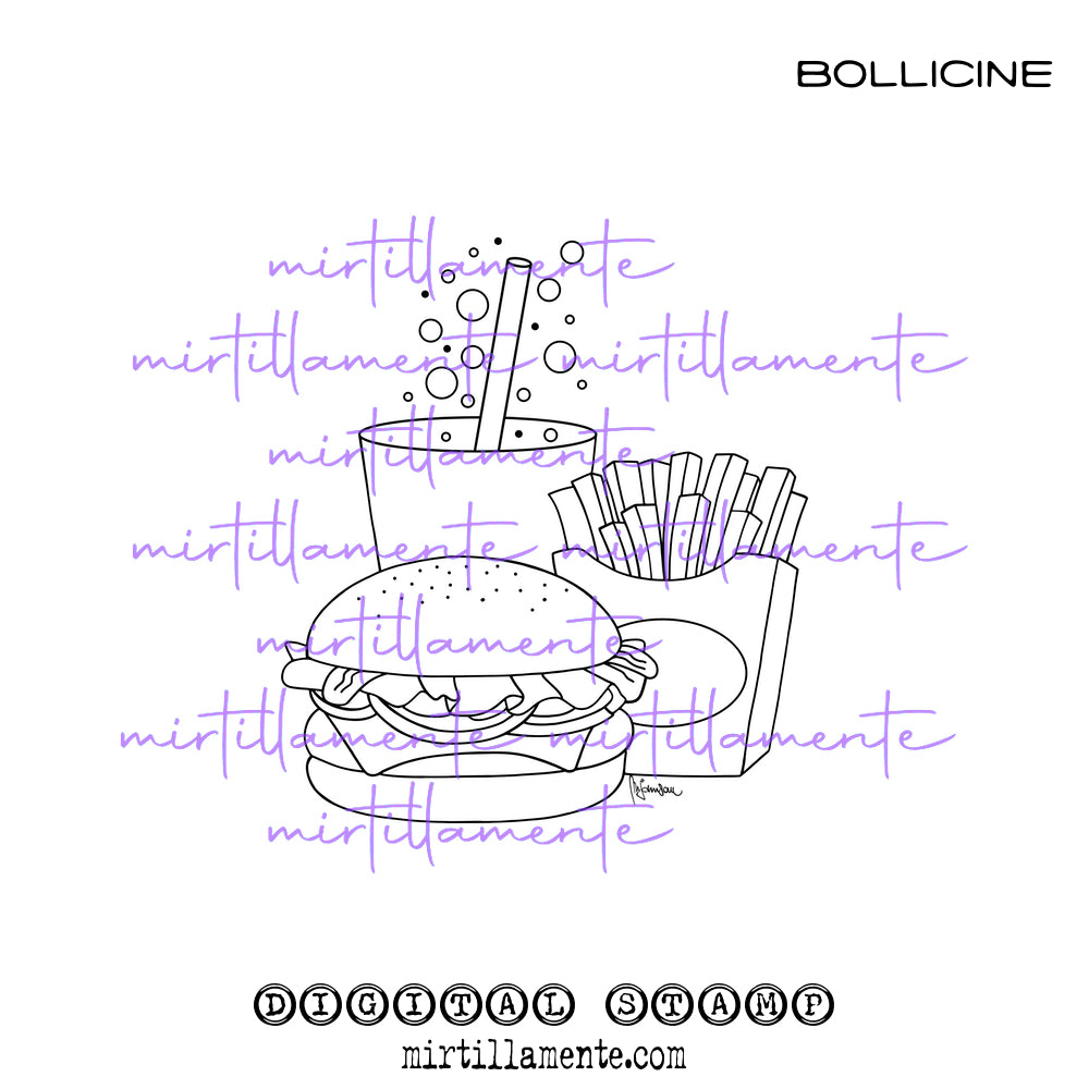 Eat & Drink: BOLLICINE - digital stamp