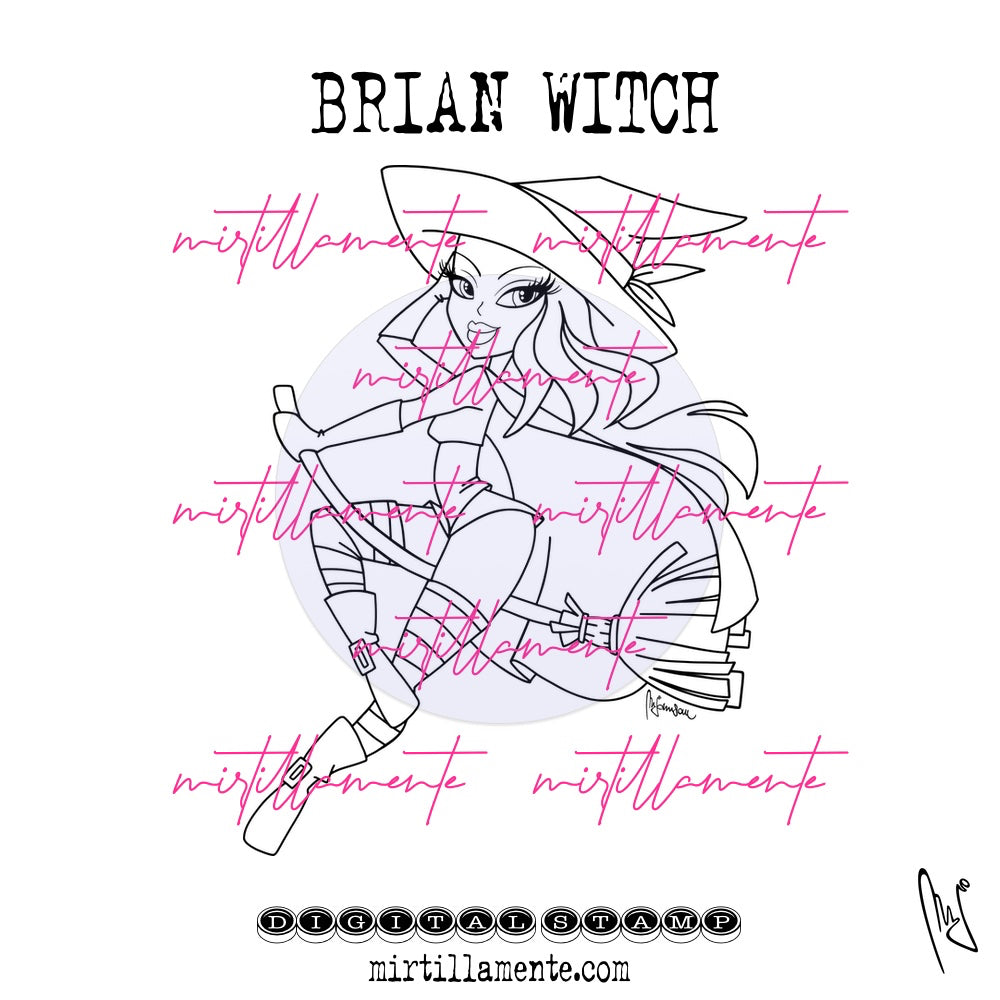 Le Pine: BRIAN WITCH - digital stamp