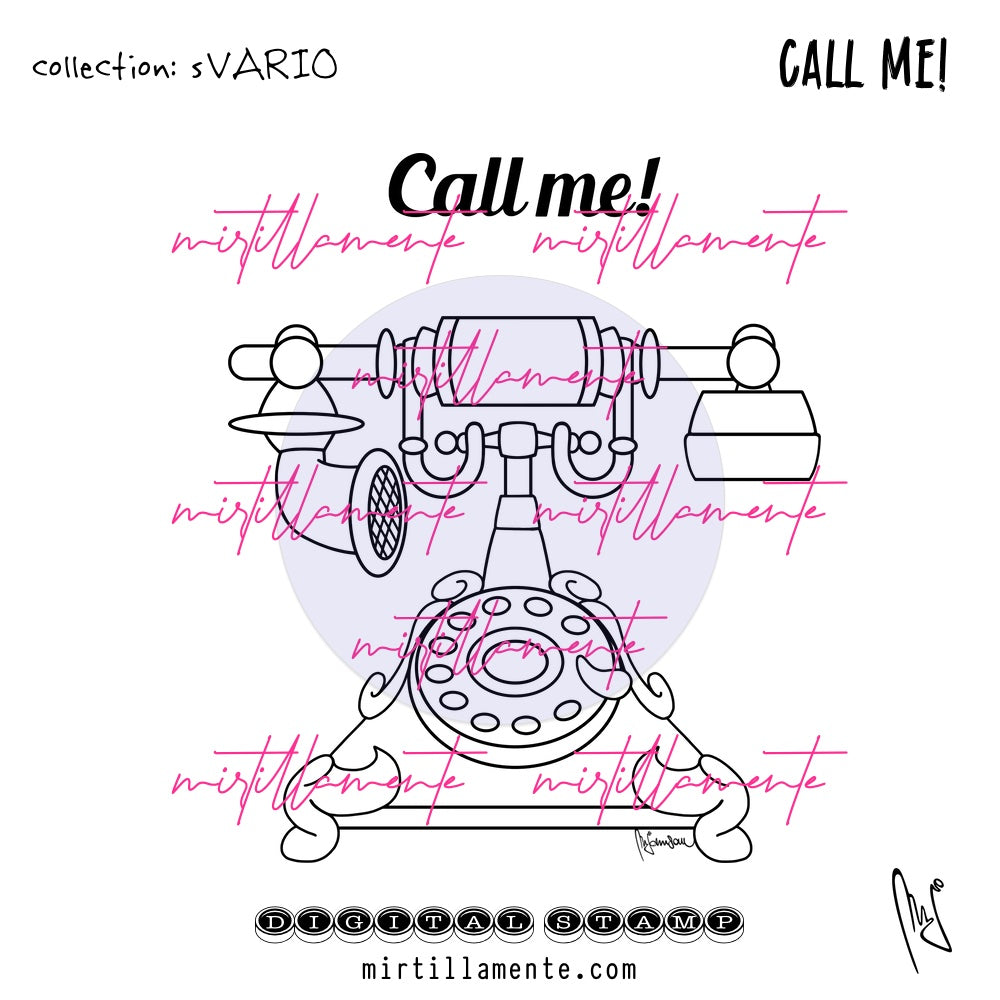 Svario: CALL ME - digital stamp