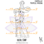 Le Pine: CAMILLE TRIPLE MOON - digital stamp