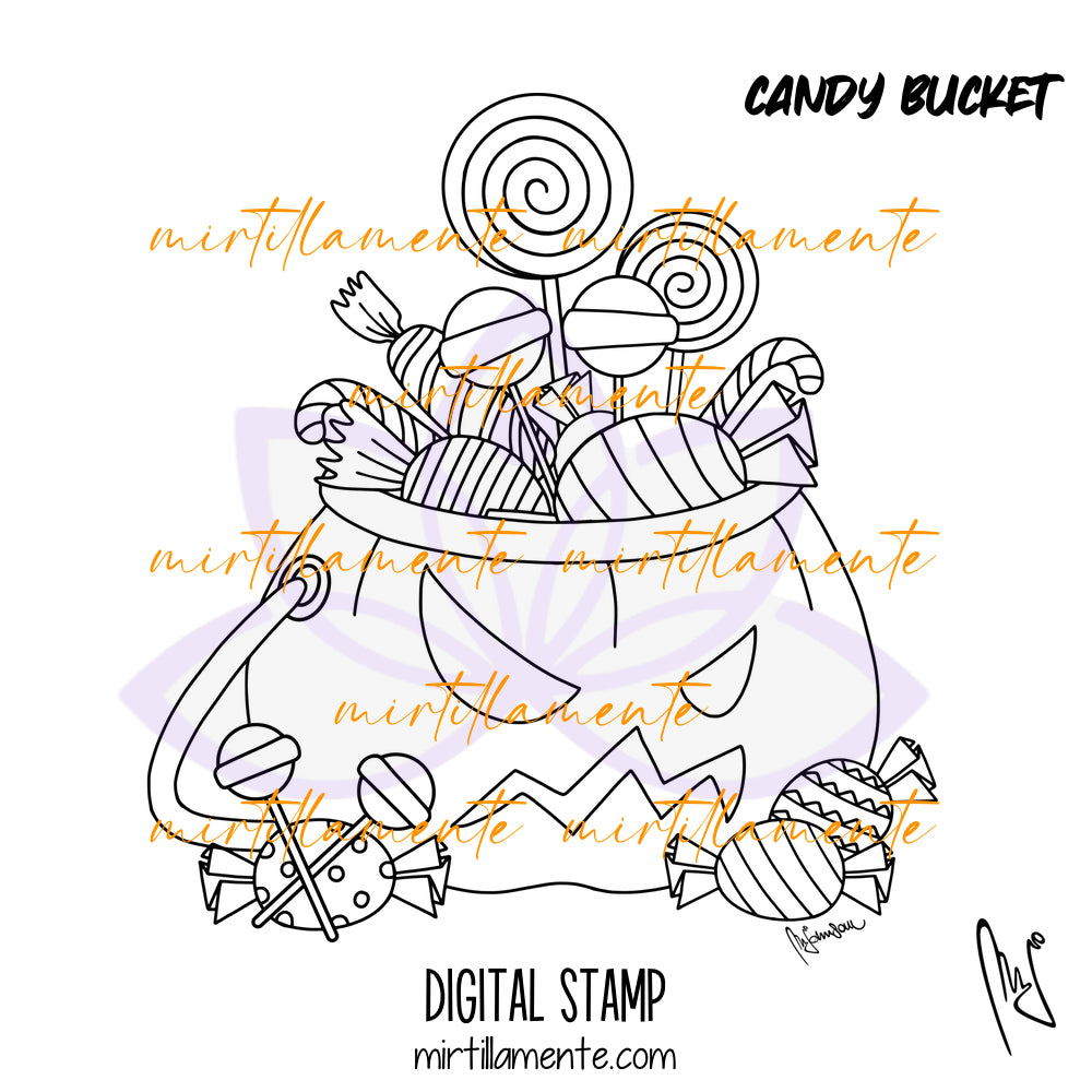 Eat & Drink: CANDY BUCKET - digital stamp