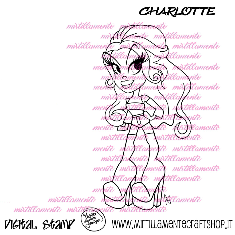 Le Pine: CHARLOTTE - digital stamp