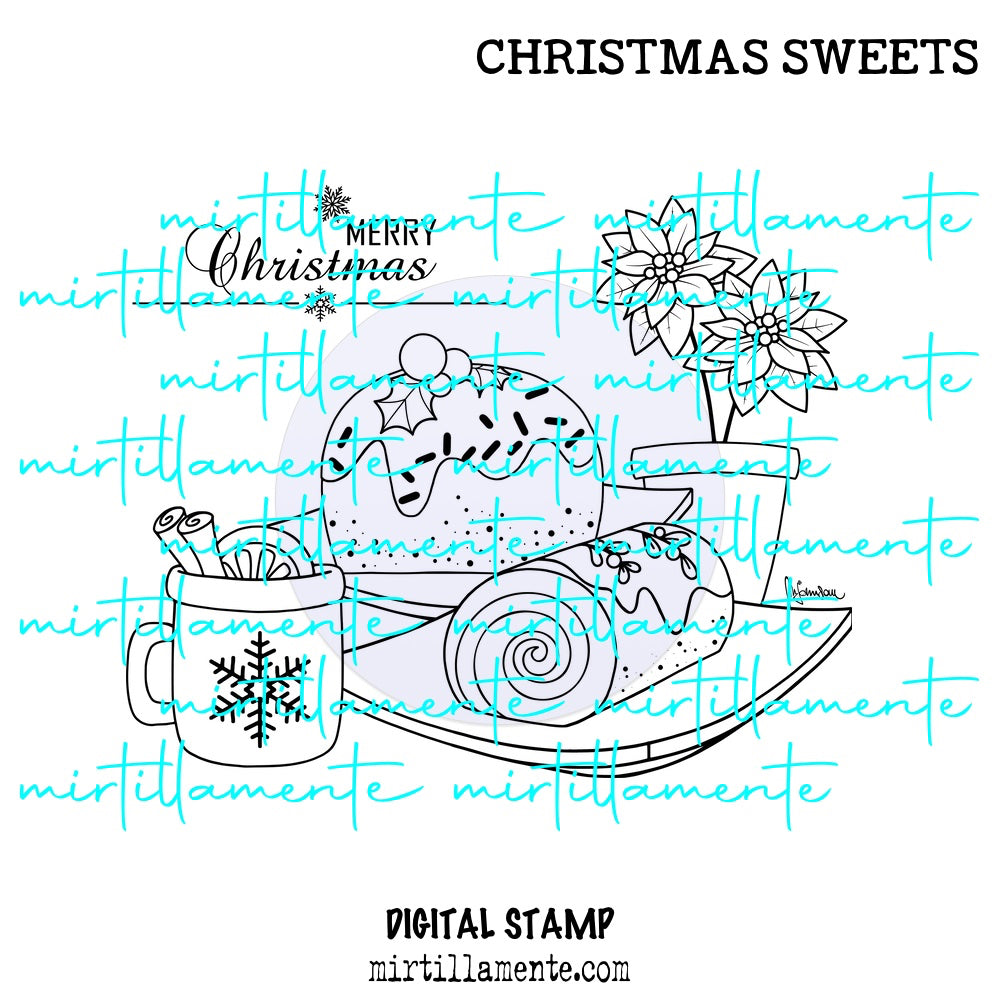 Eat & Drink: CHRISTMAS SWEETS - digital stamp