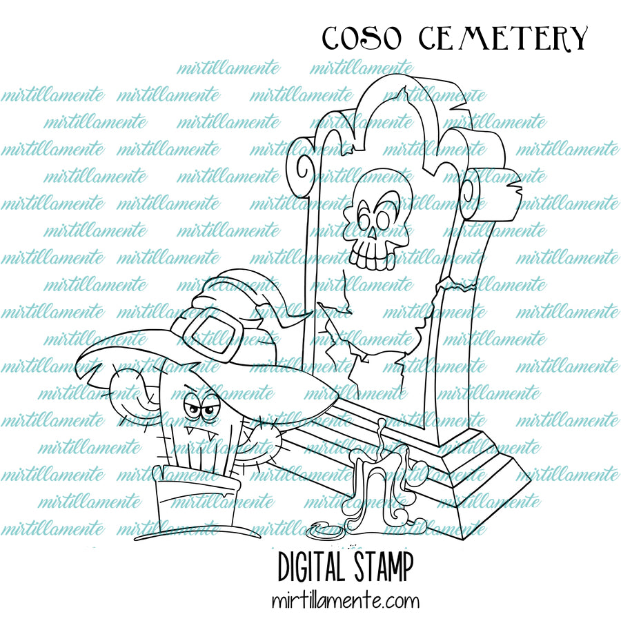 Nature: COSO CEMETERY - digital stamp