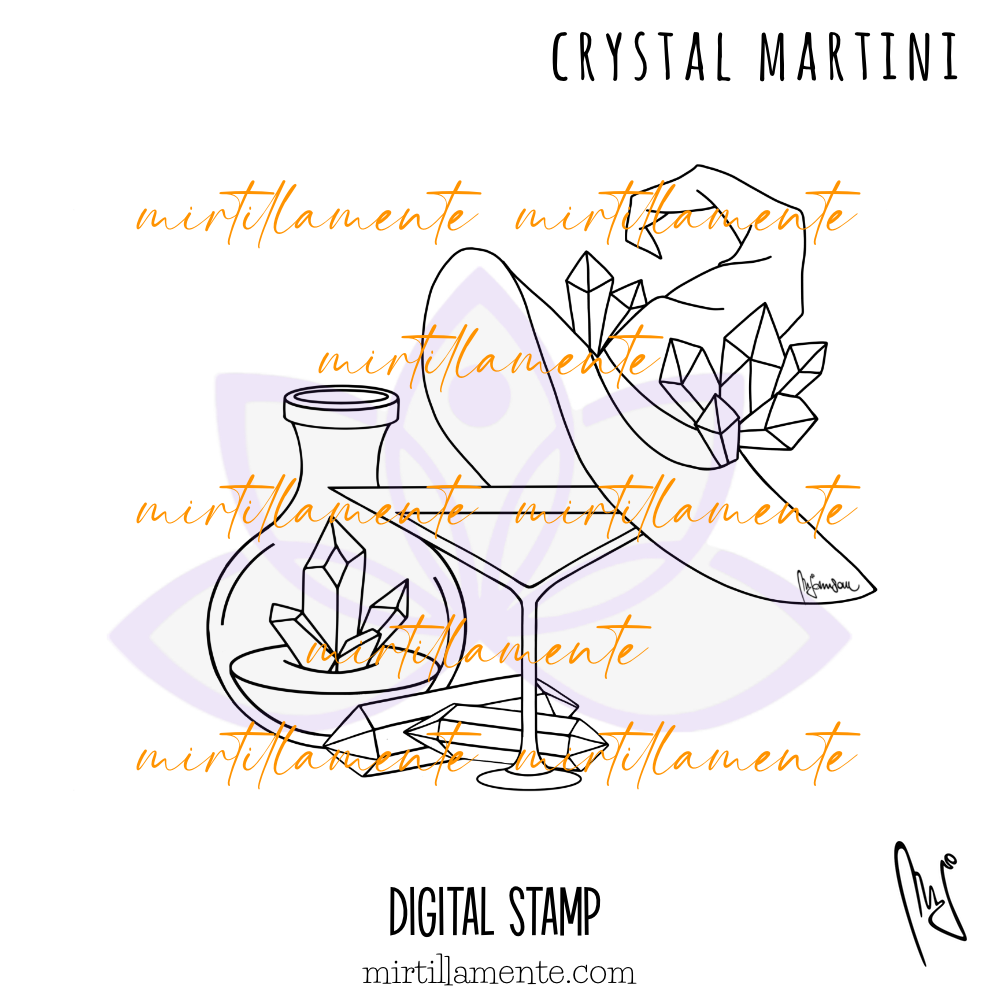 Witchcraft: CRYSTAL MARTINI - digital stamp