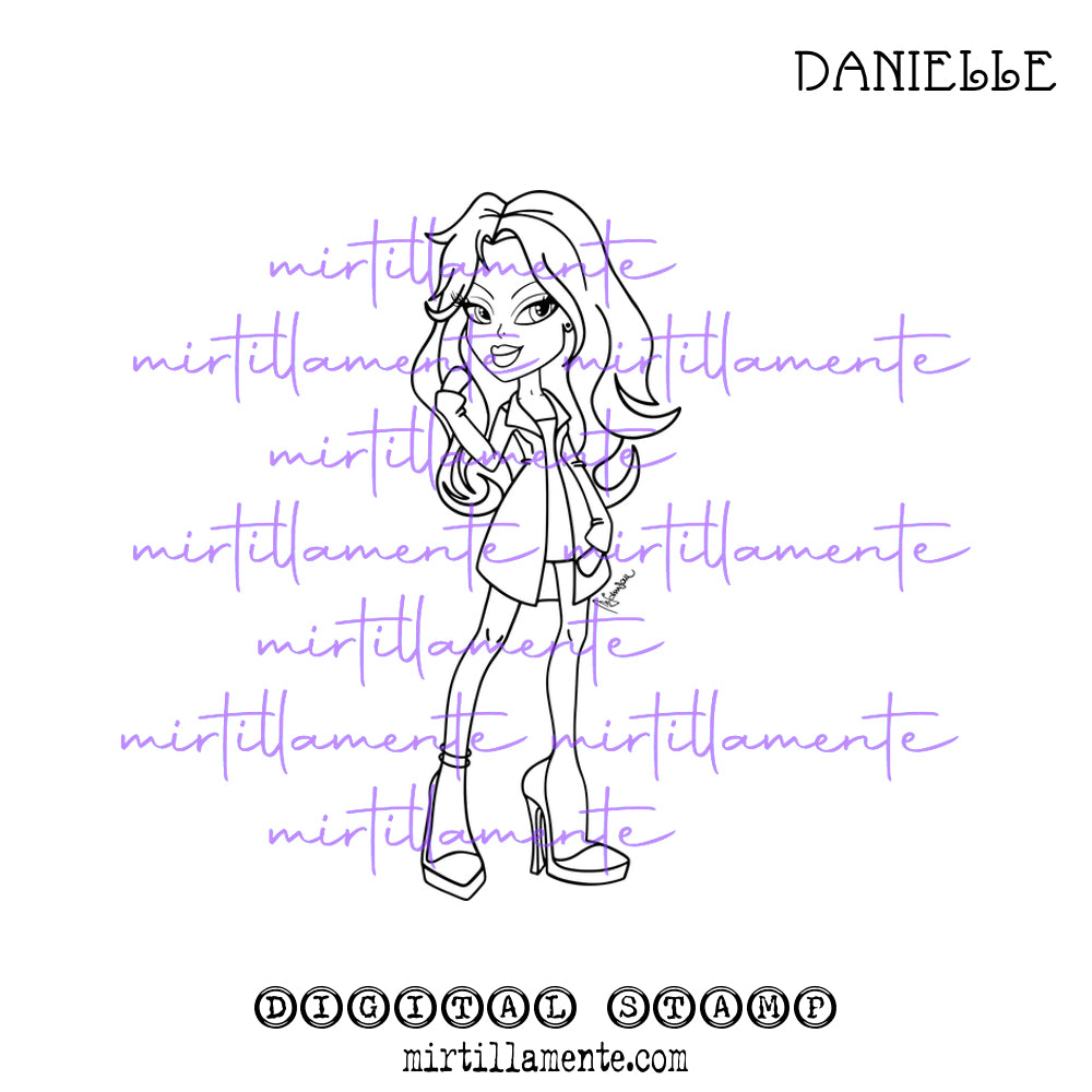 Le Pine: DANIELLE - digital stamp