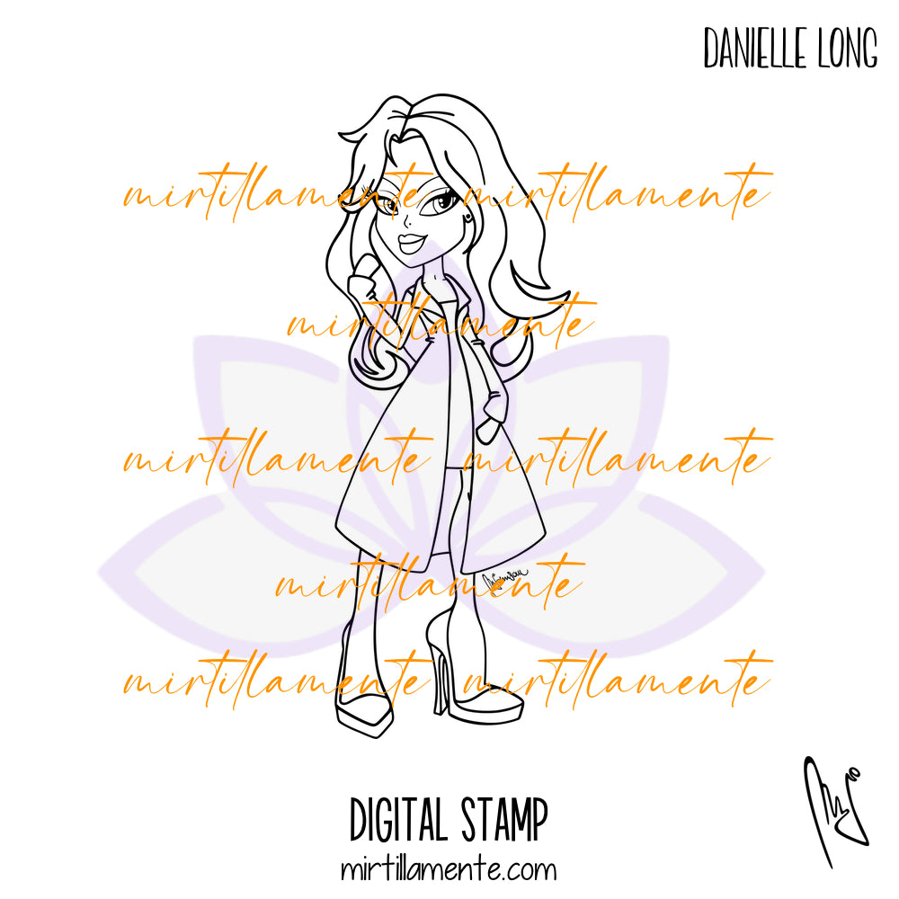 Le Pine: DANIELLE LONG - digital stamp