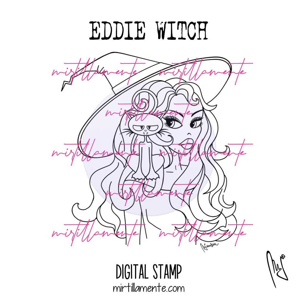 Le Olivie: EDDIE WITCH - digital stamp