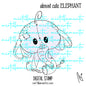 Almost Cute: ELEPHANT - digital stamp