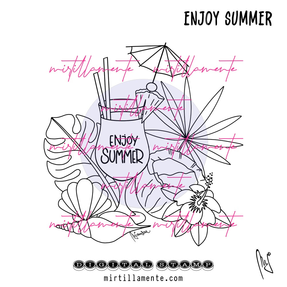 Eat & Drink: ENJOY SUMMER - digital stamp