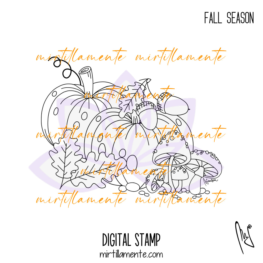 Nature: FALL SEASON - digital stamp