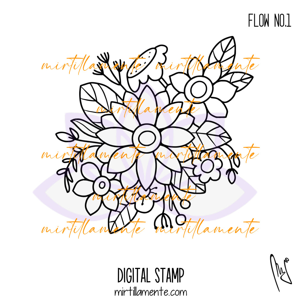 Nature: FLOW no.1 - digital stamp