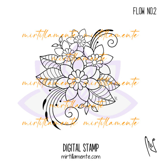 Nature: FLOW no.2 - digital stamp