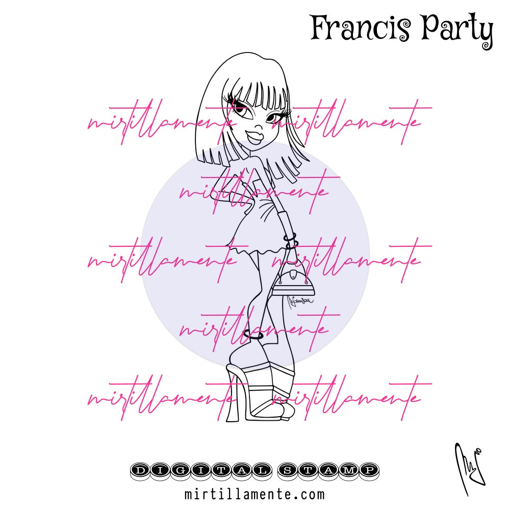 Le Pine: FRANCIS PARTY - digital stamp