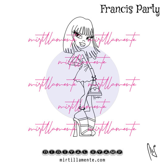 Le Pine: FRANCIS PARTY - digital stamp